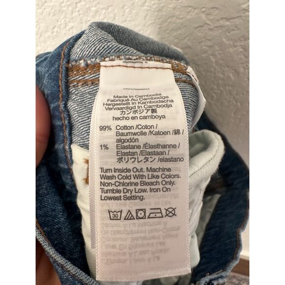 Madewell The Perfect Vintage Mid-Length Cargo Jean Short in Fernlane Wash Sz 29 - Picture 6 of 8